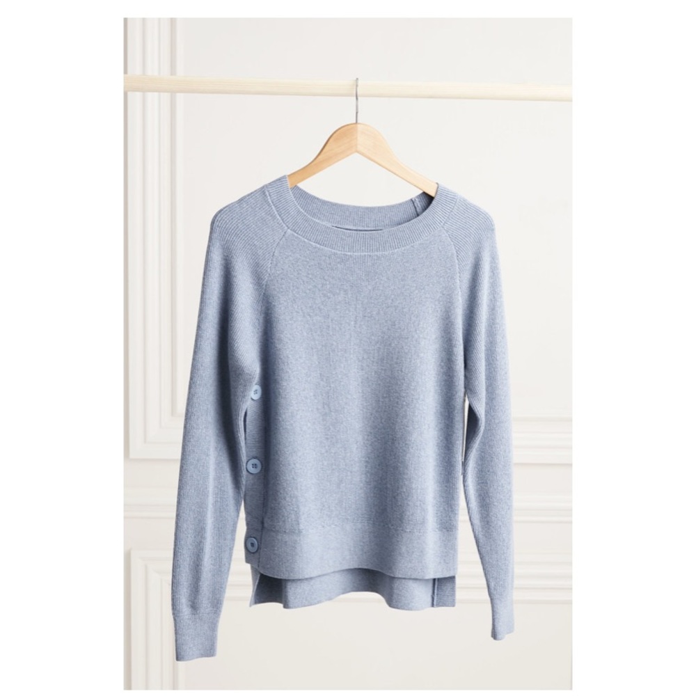 Side button detail sweater